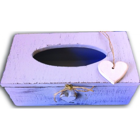 Portatovaglioli in legno con cuore (grigio)