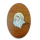 Capezzale piccolo in legno con Madonnina in ceramica