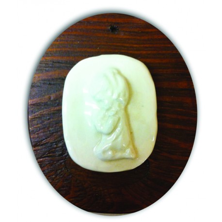 Capezzale bambino in legno e ceramica (bianco)