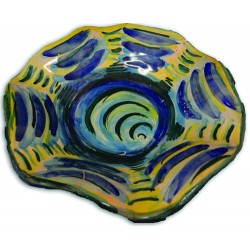 Centrotavola con sfondo giallo e blue