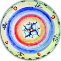Centrotavola con fiore azzurro centrale