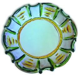 Centrotavola piatto (interno giallo/bordi verdi)