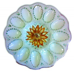 Centrotavola uovo con fiore centrale