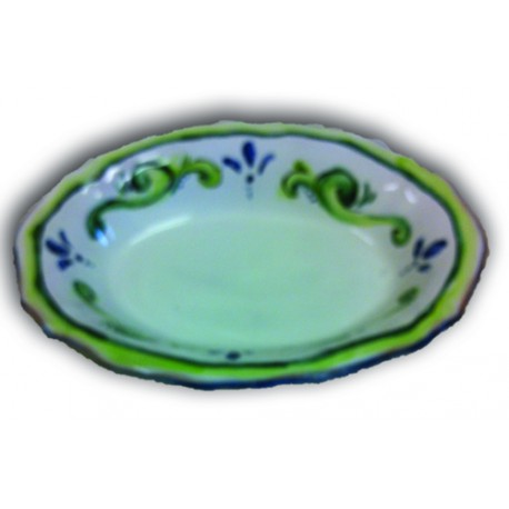 Piatto con decorazioni verdi