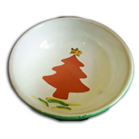 Piatto tondo con albero di Natale