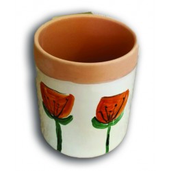 Bicchiere con fiori
