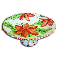 Piatto rialzato con fiori