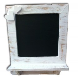 Lavagna in legno (bianca con cuori)