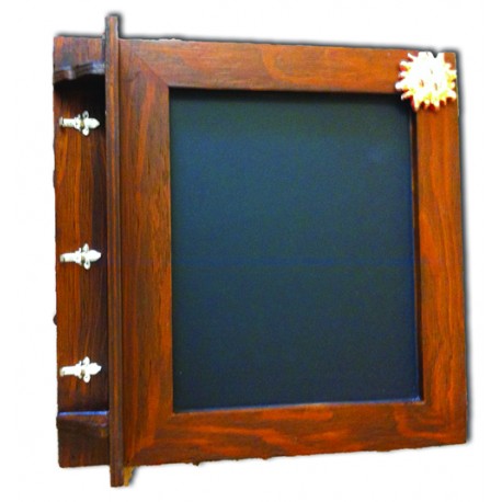 Lavagna in legno (marrone con sole)