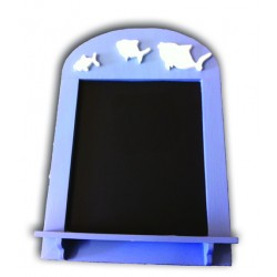 Lavagna in legno (blu con pesci)