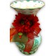 Vaso in ceramica con decorazione fiori (linea verde)
