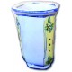 Vaso in ceramica bianco (con foglia verde laterale)