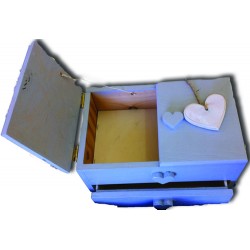 Cofanetto con cuore (grigio)